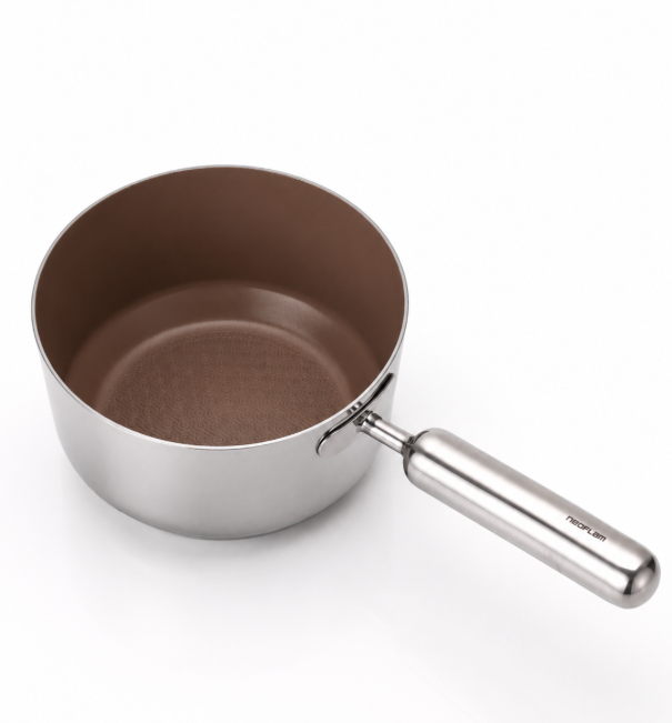 NEOFLAM EDGE Ковш 1.7 л, Нержавеющая Сталь, Коричневый, Без Крышки